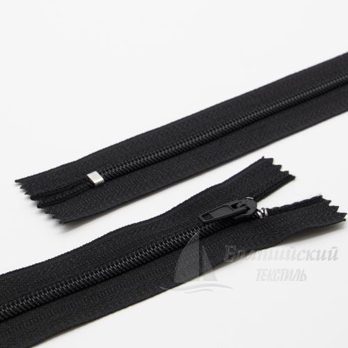 Молния витая неразъемная Т4 16см черная БТ (брючная)