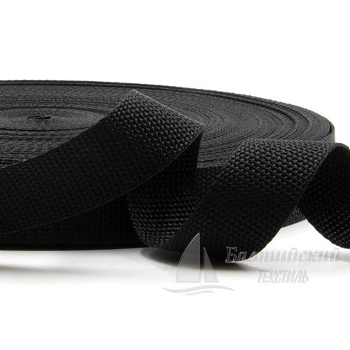 Тесьма стропольная 30мм 11г черная РБ