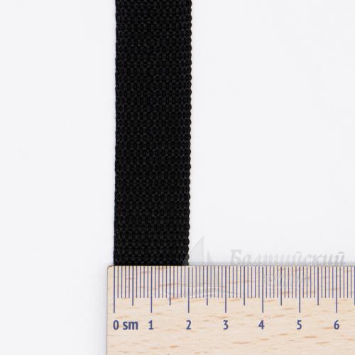 Тесьма стропольная 20мм 10,7г черная РБ