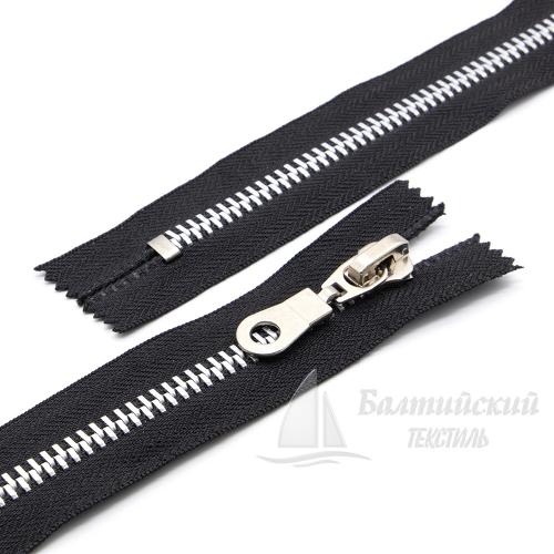 Молния металл неразъемная Т8 16см никель черная
