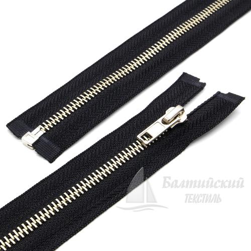 Молния металл разъемная Т5 49см никель черная Молния металл разъемная Т5 49см никель черная