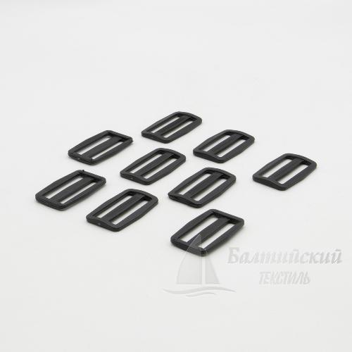 Пряжка 2 щели 40мм черная Пряжка 2 щели 40мм черная