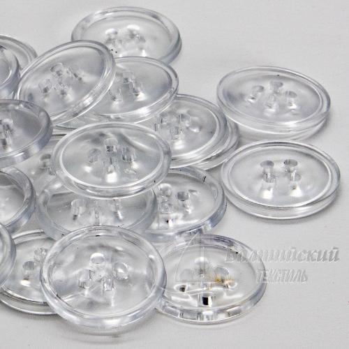 Пуговицы 20мм 4-х пр. прозрачные/цветные (полистирол). Цена от 0,56 р. в Новосибирске