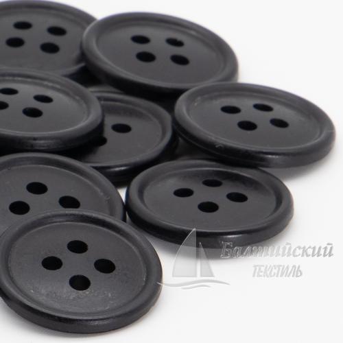Пуговицы 20мм 4-х пр. черные/цветные (аминопласт)