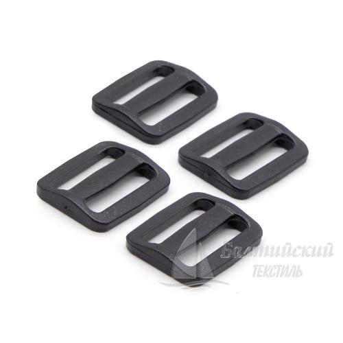 Пряжка 2 щели 20мм черная