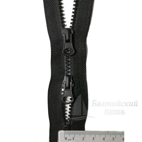 Молния трактор неразъемная Т5 60см 2 замка R-вид черная