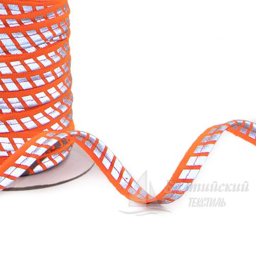 Кант светоотражающий 3мм цв. оранж/серебро