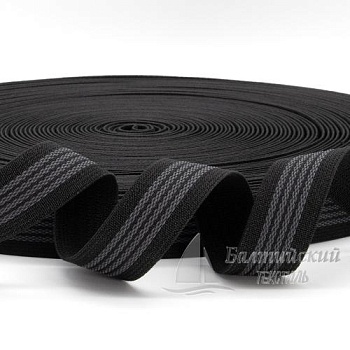 Резинка тканая 25мм с латексом черная. Цена от 23,37 р. в Новосибирске