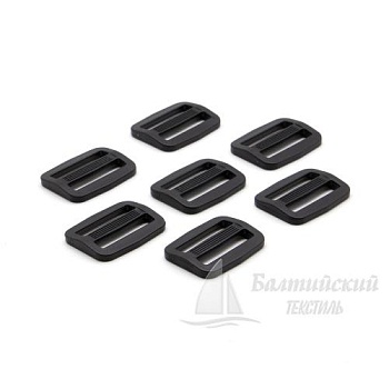 Пряжка 2 щели 25мм черная БТ (POM). Цена от 1,17 р. в Новосибирске