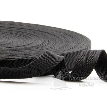 Лента ранцевая 22мм ёлочка черная (уп.100м). Цена от 2,81 р. в Новосибирске