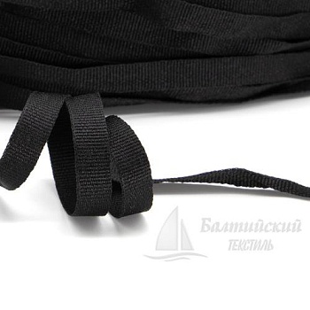 Тесьма вешалочная репс 9мм черный. Цена от 4,50 р. в Новосибирске