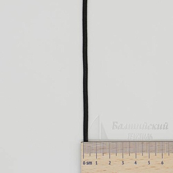 Шнур эластичный шляпный Д3мм черный БТ. Цена от 4,36 р. в Новосибирске