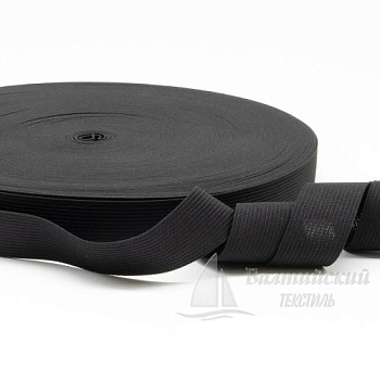 Резинка вязаная 25мм черная. Цена от 5,75 р. в Новосибирске